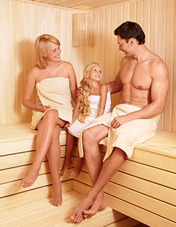 Familien sauna nackt Die Familiensauna